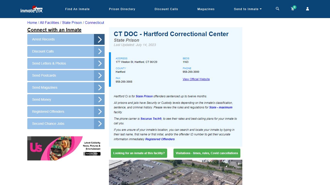 CT DOC - Hartford Correctional Center - InmateAid